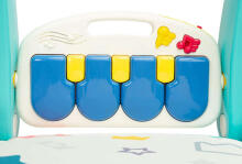 2IN1 WALKER WITH MUSIC MAT BLUE