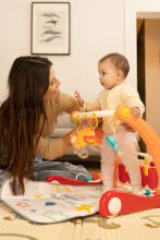 2IN1 WALKER WITH MUSIC MAT PINK
