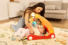 2IN1 WALKER WITH MUSIC MAT PINK