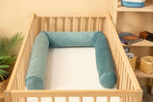 COT BUMPER ROLLER VELVET EMERALD