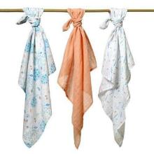 348/09 MUSLIN NAPPIES ORANGE 3 PCS