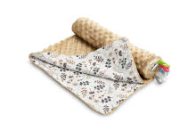 MINKY BLANKET CAPPUCCINO TWIGS 75 X 100