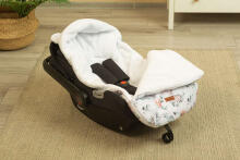 ROMPER BAG FOR CAR SEATS AND PRAMS DEERS WHITE