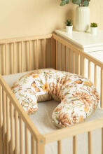 PILLOW FOR FEEDING VELVET SQUARE BEIGE
