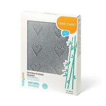 1478/02 BAMBOO KNITTED BLANKET GREY