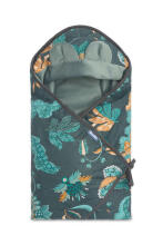 Velvet carry-cot swaddle blanket – PARADISE EMERALD
