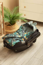 Velvet carry-cot swaddle blanket – PARADISE EMERALD