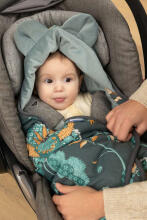 Velvet carry-cot swaddle blanket – LILY GRAY