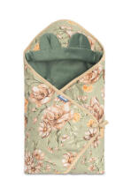 Velvet carry-cot swaddle blanket – SQUARE GREEN
