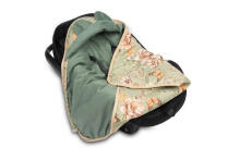 Velvet carry-cot swaddle blanket – SQUARE GREEN