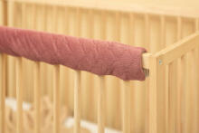 BED BUMPER FOR THE UPPER EDGE OF THE BED VELVET DIRTY PINK