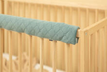 BED BUMPER FOR THE UPPER EDGE OF THE BED VELVET NEPAL GREEN