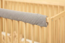 BED BUMPER FOR THE UPPER EDGE OF THE BED VELVET GREY