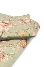 VELVET COT SET SQUARE GREEN