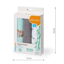 397/10 BAMBOO DIAPERS, 3 PCS, GRAY