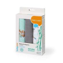 397/10 BAMBOO DIAPERS, 3 PCS, GRAY