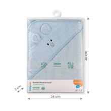 1553/02 BATH WEAR. BAMBOO 100 X 100 BLUE