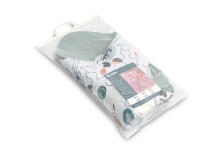 BABY NEST CONE WRAP EMERALD HEDGEHOGS 75x75