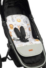 MUSLIN INSERT FOR A STROLLER - GRAY ZODIAC
