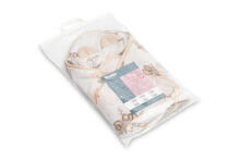 MUSLIN CARRY-COT SWADDLE BLANKET - BROWN COPS