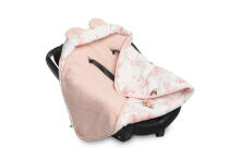 MUSLIN CARRY-COT SWADDLE BLANKET - FAIRY PINK
