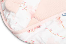 MUSLIN CARRY-COT SWADDLE BLANKET - FAIRY PINK