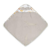 MUSLIN CARRY-COT SWADDLE BLANKET - ZODIAC GREY