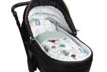 MUSLIN PUSHCHAIR SET - HEDGEHOG EMERALD