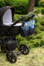 ECO LEATHER stroller BAG BLUE PARROTS 