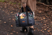 ECO LEATHER stroller BAG BLUE PARROTS 
