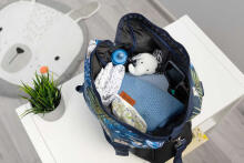 ECO LEATHER stroller BAG BLUE PARROTS 