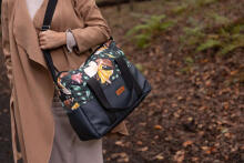 ECO LEATHER stroller BAG BLUE PARROTS 