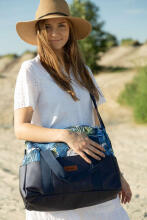 ECO LEATHER stroller BAG BLUE PARROTS 