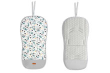 Velvet Pushchair Liner – grey animals 