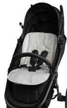 Velvet Pushchair Liner – grey animals 
