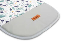 Velvet Pushchair Liner – grey animals 
