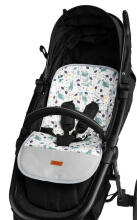 Velvet Pushchair Liner – grey animals 