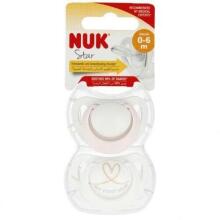 8981 STAR SILICONE pacifier 0-6 2PCS/BOX 539470, 730691