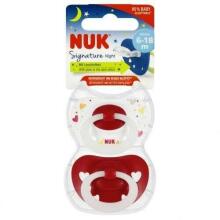 8808 SIGNATURE NIGHT SILICONE pacifier 6-18 2PCS/BOX 539438, 176276