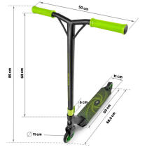 Самокат SOKE PRO (1521) Yellow/Green 110mm