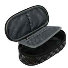 Ikonka Art.KX3758_1 Stiffened sachet pencil case with flap checkerboard