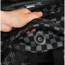 Ikonka Art.KX3758 4 compartment school backpack 17 inch checkerboard