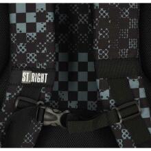 Ikonka Art.KX3758 4 compartment school backpack 17 inch checkerboard