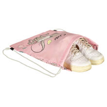 Ikonka Art.KX3768_2 Children's shoe bag mouse pink