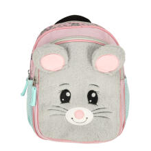 Ikonka Art.KX3768 Kindergarten backpack 10.5 inch mouse blue-grey