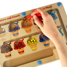 Ikonka Art.KX3856 Educational whiteboard sorting coloured balls ice cream