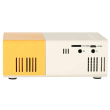 Ikonka Art.KX3913 Mini projector portable projector for children LED TFT LCD 1920x1080 24-60" USB HDMI 12V yellow and white