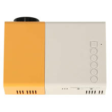 Ikonka Art.KX3913 Mini projector portable projector for children LED TFT LCD 1920x1080 24-60" USB HDMI 12V yellow and white