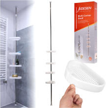 Ikonka Art.KX3985_1 Bathroom corner shelf telescopic shower 320cm