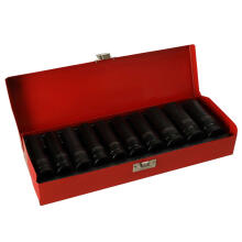 Ikonka Art.KX4723 Impact sockets 1/2'' 10-24 mm set 10el.
